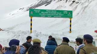 CEC Kargil accompanied by Councillor Rambirpora constituency visited Zojila to assess the road