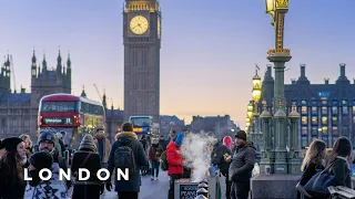 Westminster Bridge - London, England Sunset Walk | Westminster to Waterloo Walking Video