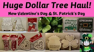 Huge Dollar Tree Haul 01/19/21 ~ New Valentine's Day & St. Patrick's Day Items!