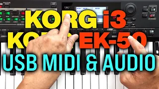 Korg i3 & EK-50L - MIDI & Audio Recording with Free Bundled Software