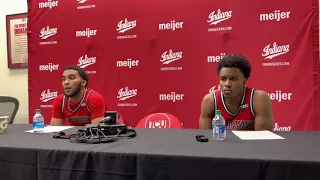 Julian Champagnie and Stef Smith react to loss at Indiana