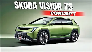 Встречайте новую Skoda Vision 7S - концепт большого электрического кроссовера. Обзор