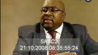 Chair Breaking in Live TV SABC Interview