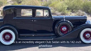 1934 Packard Super Eight Model 1104 Club Sedan, Beautiful for Show and Tour, Great History!