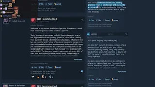 Bulldog Reads "Raid: Shadow Legends" Steam Reviews