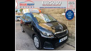 2017 PEUGEOT 108 £6250 - FOR SALE - DRIVEAWAY MOTORS - ACKWORTH