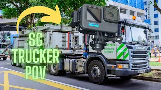 A Trucker's POV in Singapore | Reversing into a Difficult Site!