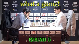 GOOD GAME!! Hikaru Nakamura vs Aryan Tari || Norway Chess 2023 - R5