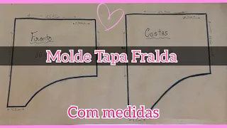 Molde Calcinha Tapa Fralda - 18 meses | Passo a Passo Com Medidas