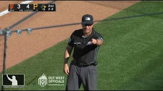 Ejection 070 - Andrew Bailey Tossed From Dugout After Arguing Jim Reynolds' Check Swing Calls