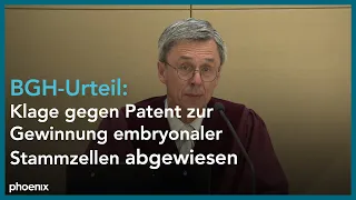 BGH-Urteil: Klage gegen Patent für Verfahren zur Gewinnung embryonaler Stammzellen abgewiesen