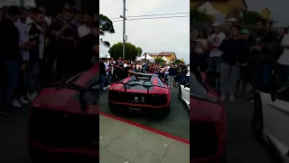 ** Crazy loud Lamborghini Aventador goes off in cannery row** Car Week 2017
