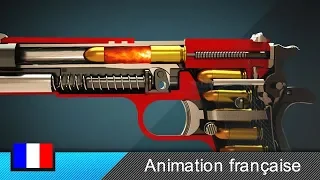 Comment fonctionne une arme de poing (Colt 1911) ? (Animation)