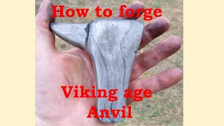 Forging Viking Age anvil, wrought iron