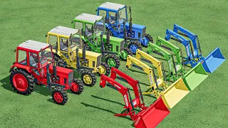 Tractor Of Colors - Asphalt Unloading Work On Road  - Farming Simulator 22
