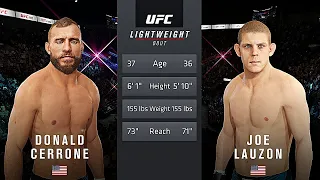 Donald Cerrone Vs. Joe Lauzon : UFC 4 Gameplay (Legendary Difficulty) (AI Vs AI) (PS4)