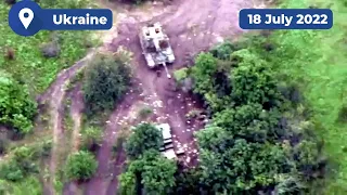 Footage shows Ukrainian forces destroy Russian 2S19 Msta-S howitzer in Ukraine 🇷🇺🏹🇺🇦