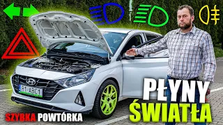 ŚWIATŁA I PŁYNY w HYUNDAI i20 - POWTÓRKA PRZED EGZAMINEM NA PRAWO JAZDY KATEGORIA B - ZADANIE WORD