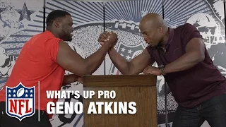 Geno Atkins Reveals His go to Karaoke Song, What He can Bench Press | What's Up Pro? | NFL