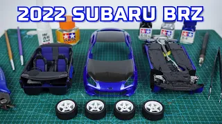 Building The New 2022 Subaru BRZ. 1/24 Tamiya Scale Model Car