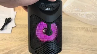 Boxa portabila la 60 lei cu RGB | AKAI ABTS-704