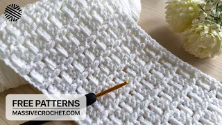 VERY EASY & UNUSUAL Crochet Pattern for Beginners! ⚡️👌 NEW Crochet Stitch for Blanket, Bag & Scarf