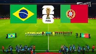 BRAZIL vs PORTUGAL | FIFA WORLD CUP 2026 | Full Match All Goals | PES Gameplay