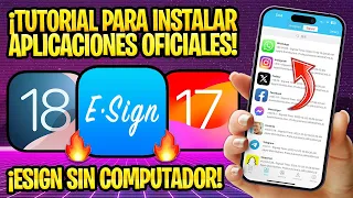 ESIGN TUTORIAL NO JAILBREAK ✅ THE BEST ALTERNATIVE TO TROLLSTORE FOR ALL IPHONE ON iOS 17, 16 and 15