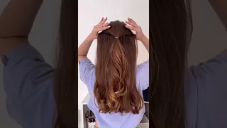 Easy half up hairstyle idea!