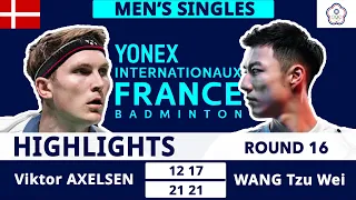 安賽龍  Viktor AXELSEN Vs WANG Tzu Wei 王子維 | Round of 16 [French Open 2024] #bwf35