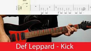 Def Leppard - Kick Guitar Cover With Tabs(Standard)