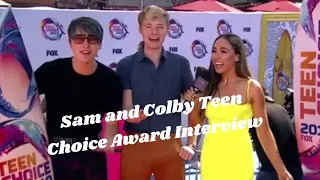 Sam and Colby’s FULL Teen Choice Interview (& accepting their award!) || j.t.