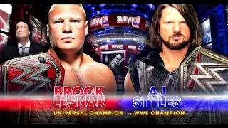 AJ Styles VS Brock Lesnar | Survivor Series 2017 | Dream Match Highlights | HD