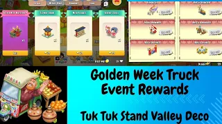 Hay Day Golden Week Truck Event Spending 100000 koi Fish Points | New Valley Season | Tuk Tuk Stand