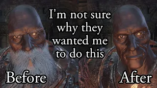 They paid me to shave Dark Souls NPCs for some reason