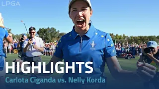 Solheim Cup Highlights | Carlota Ciganda vs. Nelly Korda