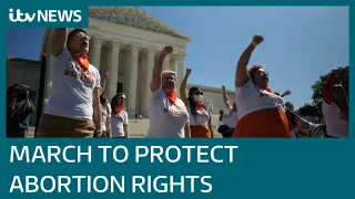 Americans march to protect abortion rights following near-total ban in Texas | ITV News