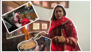 First day in sasural || Meri pehli rasoi 😍 || v vlog || Varsha Thapa