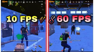 10 FPS VS 60 FPS CHALLENGE | FPS MATTERS? | PUBG Mobile #lostking