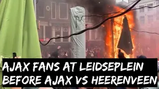 FIRE | Ajax fans op het Leidseplein voor Kampioenswedstrijd tegen Heerenveen | Ajax vs Heerenveen |