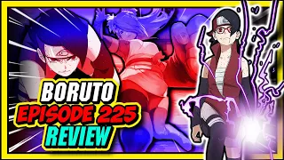 SARADA VS CHO CHO BEGINS-Sarada's Chidori UNLEASHED & Cho Cho's Power Up-Boruto Episode 225 Review!