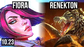 FIORA vs RENEKTON (TOP) | 11/1/1, 1900+ games, 6 solo kills, 1.4M mastery | KR Diamond | v10.23