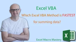 Which Excel VBA Method is the FASTEST for summing data?