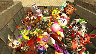 NEW HYPER MEGA PUNCH My new animatronic - Boneworks ALL SIREN GLAMROCK ANIMATRONICS In Garry's Mod!