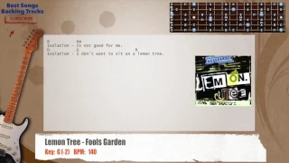 🎸 Lemon Tree - Fool's Garden Guitar Backing Track with chords and lyrics