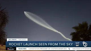 SpaceX rocket launch seen in sky over San Diego