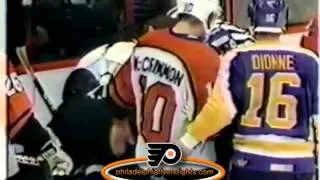 Nov 3, 1985 Dave Tiger Williams vs Peter Zezel Los Angels Kings vs Philadelphia Flyers