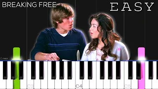Troy, Gabriella - Breaking Free (From "High School Musical") | EASY Piano Tutorial