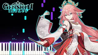 Yae Miko: Anecdote of a Divine Kitsune Guuji - Genshin Impact Demo | [Piano Cover] (Synthesia)「ピアノ」