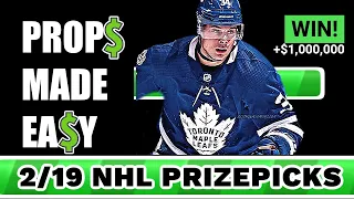 2/19/23 NHL PRIZEPICKS PLAYER PROP PICKS / PROPS MADE EASY